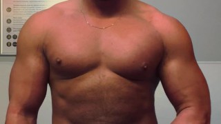 Buff Gym Daddy Strips, Poses and Jerks Cock