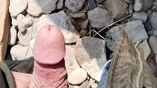 Pissing on the seashore