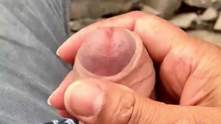 ⛰️✊💦 Nice girl explode my greedy dick on a public trekking trail