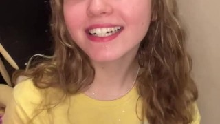 This petite college age blondie loves bbc!