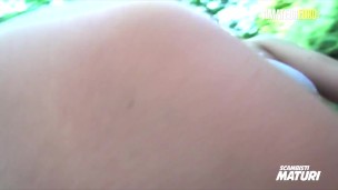 Silvia Has Her Old Pussy Stretched Outside By Fat Cock - amateur EURO