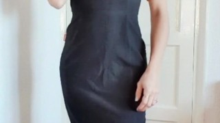 Blonde Busty Stewardess strips out of uniform. Air hostess, flight Attendant, lingerie, onlyfans