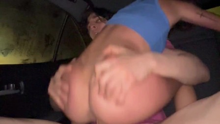 teen gets creampied in the car