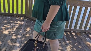 Hanging out in public park with my big dildo