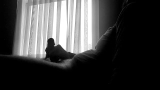 Public Aesthetic Window Masturbation and Edging With Massive Cum Moan