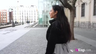 Daniela Nerea wants PUBLIC FUN! Watch her parading her body around the streets of Madrid
