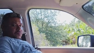 Caught masturbating in public and girl watches and films and tells him to keep going