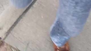Buck bulging down the street