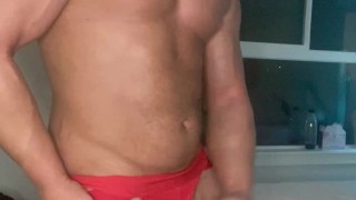 Masturbate with a Buff Gym Daddy CumShot Orgasm