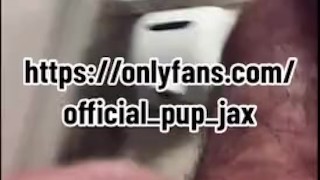 Gas station public nudity urinal play piss