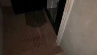 Fucking in the entrance, real sex