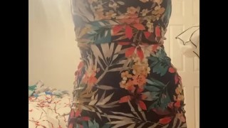 Horny Milf what’s under the dress? Wet pussy