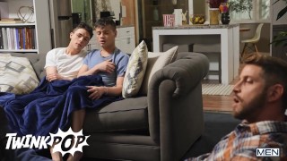 TWINKPOP - Ryan Bailey Fucks His Stepbrother Troye Dean When His Dad In Front Of Them