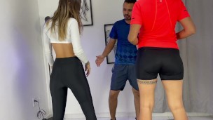 Gym instructor with a big penis fucks my sister-in-law MollySmith and me - MelaniRincon