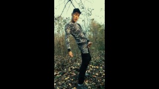 Sounding outdoor huge cock