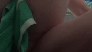 Cleaning my room at full nude