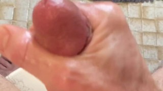 Daddy jerking off on the toilet
