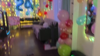 Birthday passed in the form of a home group sex with fucking in the house and a bathhouse- 474