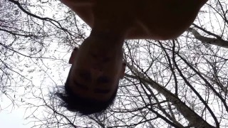 Twink cum fart after public bareback POV