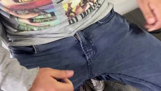 Getting hard at the office. Didn't mean to cum.