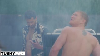 TUSHY Curvy goddess Violet Myers double penetration debut
