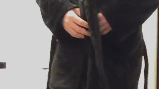 Strip and cock flash after shower