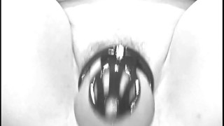 Violet takes a ride in B&W