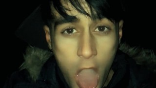 Swallowing your cum and licking condom you fucked me with POV