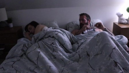Unplanned sex - Sharing bed between Stepson and his Stepmom