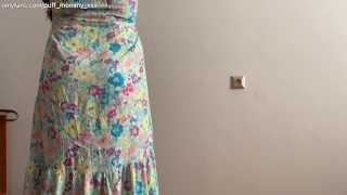 Sexy BBW Trying On Summer Dress