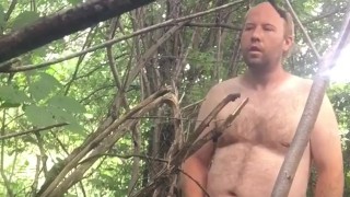 Outside being wild jerking off