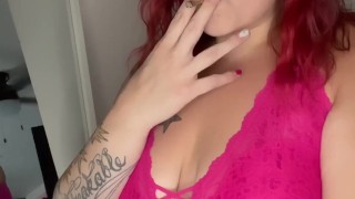BBW stepmom MILF bake 420 smoking fetish with pussy peek your POV