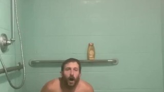 Nicholas Ryder Plays With His Toys in a Public Gym Shower