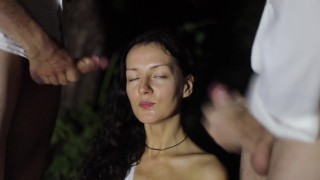 Jekas Angelz - Lovely outdoor MMF threesome