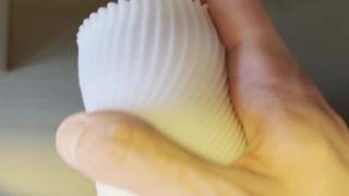 4K POV cumming four times in a row using Tenga 3D. Multiple ruined orgasms