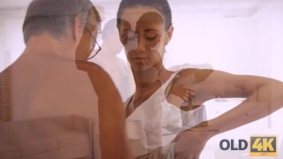 OLD4K. Fresher Evelyn Neill wants promotion and receives old cock