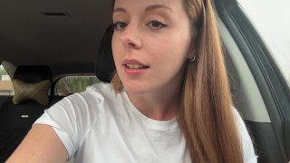 Braless pit stop in the drive thru with my lush on MAX!