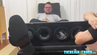 Chubby dom Matt tickle torments restrained amateur CDubs