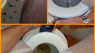 Tri view pissing my white cotton panties