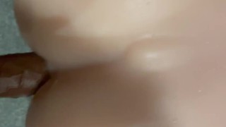 Fucking toy anal and cumming
