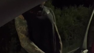 HUSBAND PULLS THE CAR OVER TO WATCH WIFE SUCK OFF A STRANGER THROUGH THE WINDOW