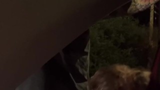 HUSBAND PULLS THE CAR OVER TO WATCH WIFE SUCK OFF A STRANGER THROUGH THE WINDOW
