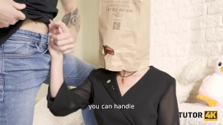 TUTOR4K. Angry guy visited his Russian teacher and realized his dirty plan