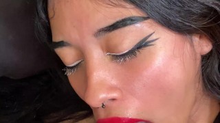 Le arruiné el maquillaje con mi semen 😝