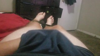 Quiet bondage with roommates home