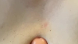 Watch this big dildo tremble between these tits