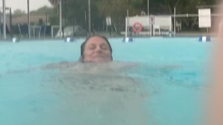 Having sex in a public pool during the hurricane live action