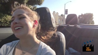 Blonde California Teen BBC Road + Throatpie