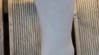 Public Pussy Flash Risky many people around