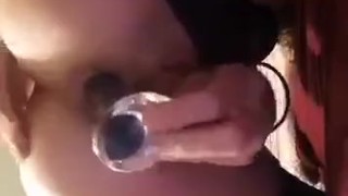 Glass Cock in my tight ass